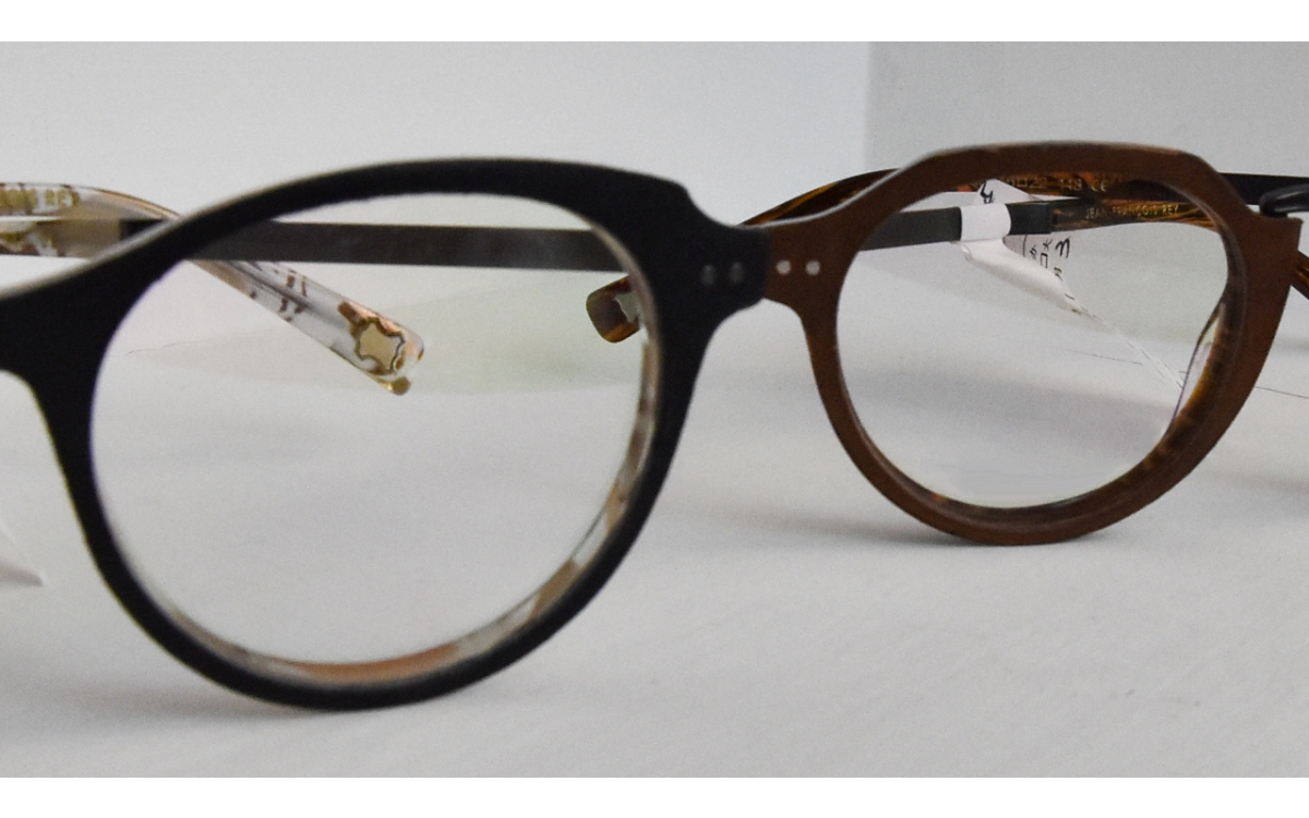 Leather and acetate Optical frame