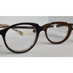 Leather and acetate Optical frame